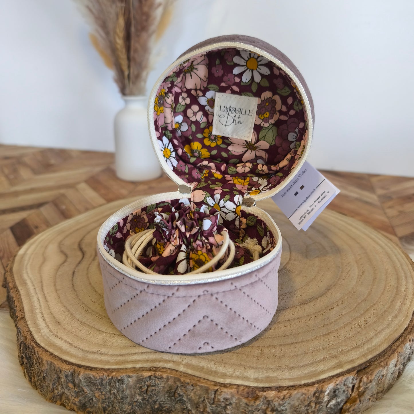 Écrin à bijoux - Modèle chevron lavande