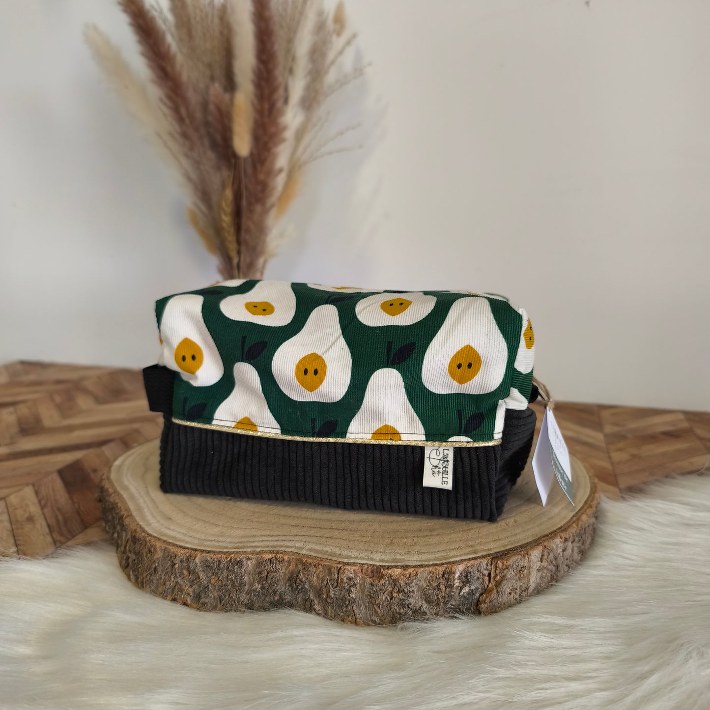 Trousse de toilette bi-matière Poire