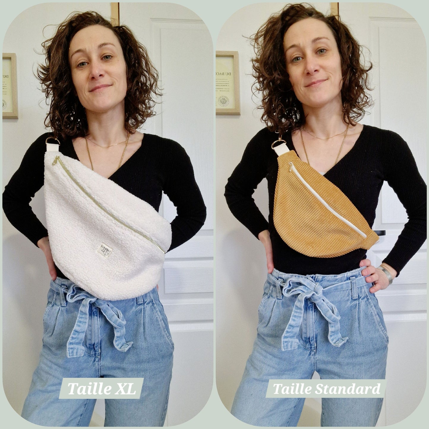 Sac Banane Unisexe - 100% Personnalisable en Velours Côtelé ou Imitation Mouton