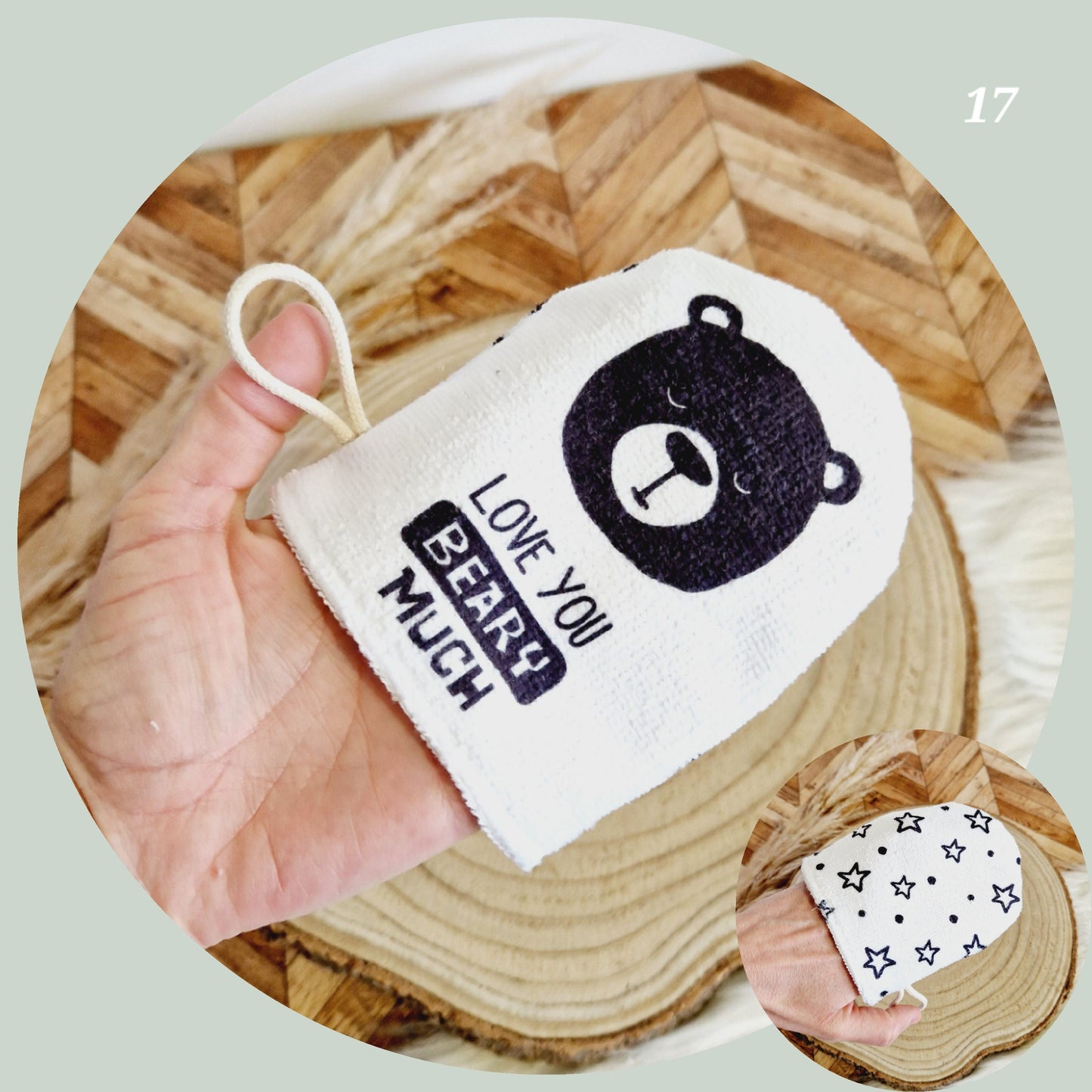 Gant de toilette animaux - 2 achetés le 3ème a -30%