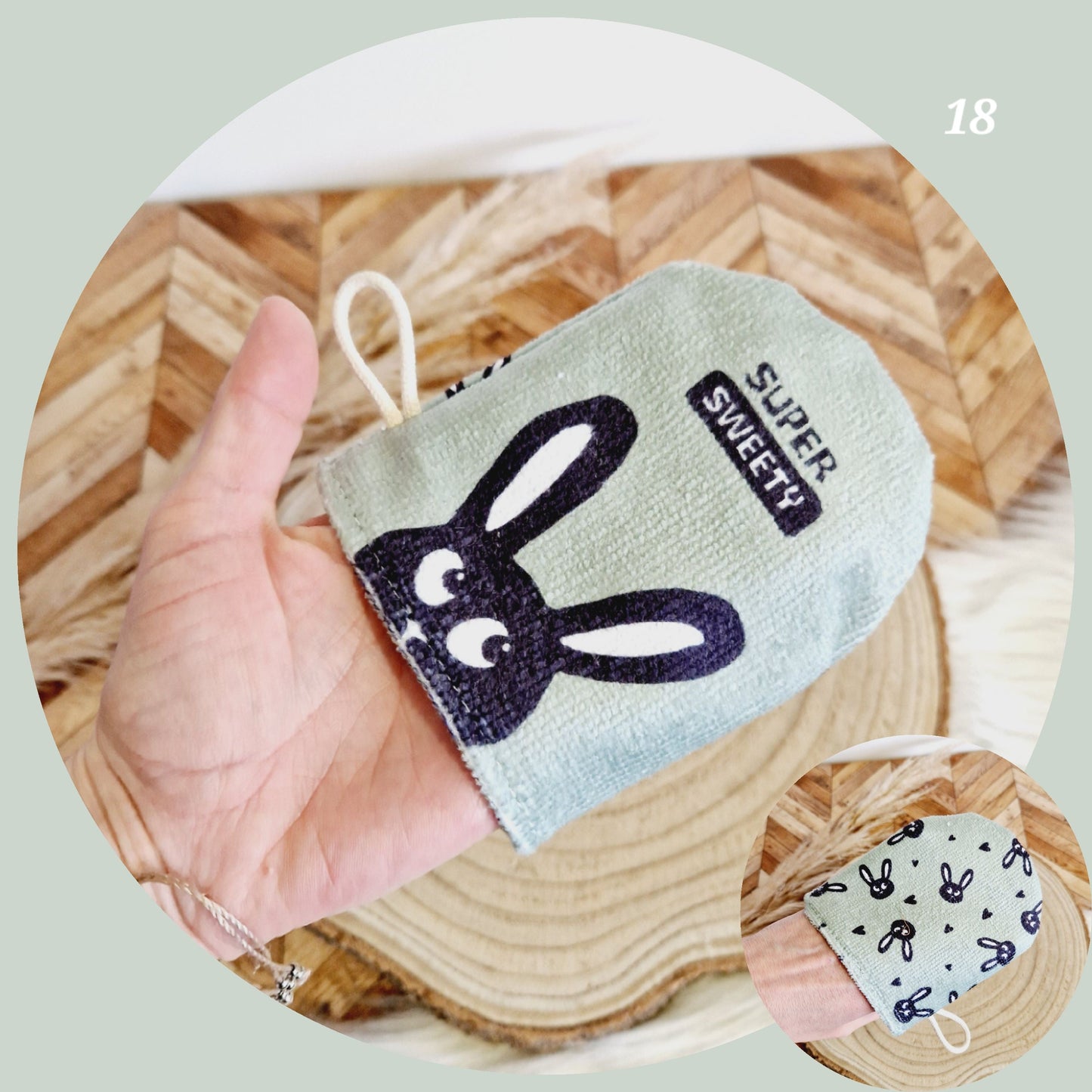 Gant de toilette animaux - 2 achetés le 3ème a -30%