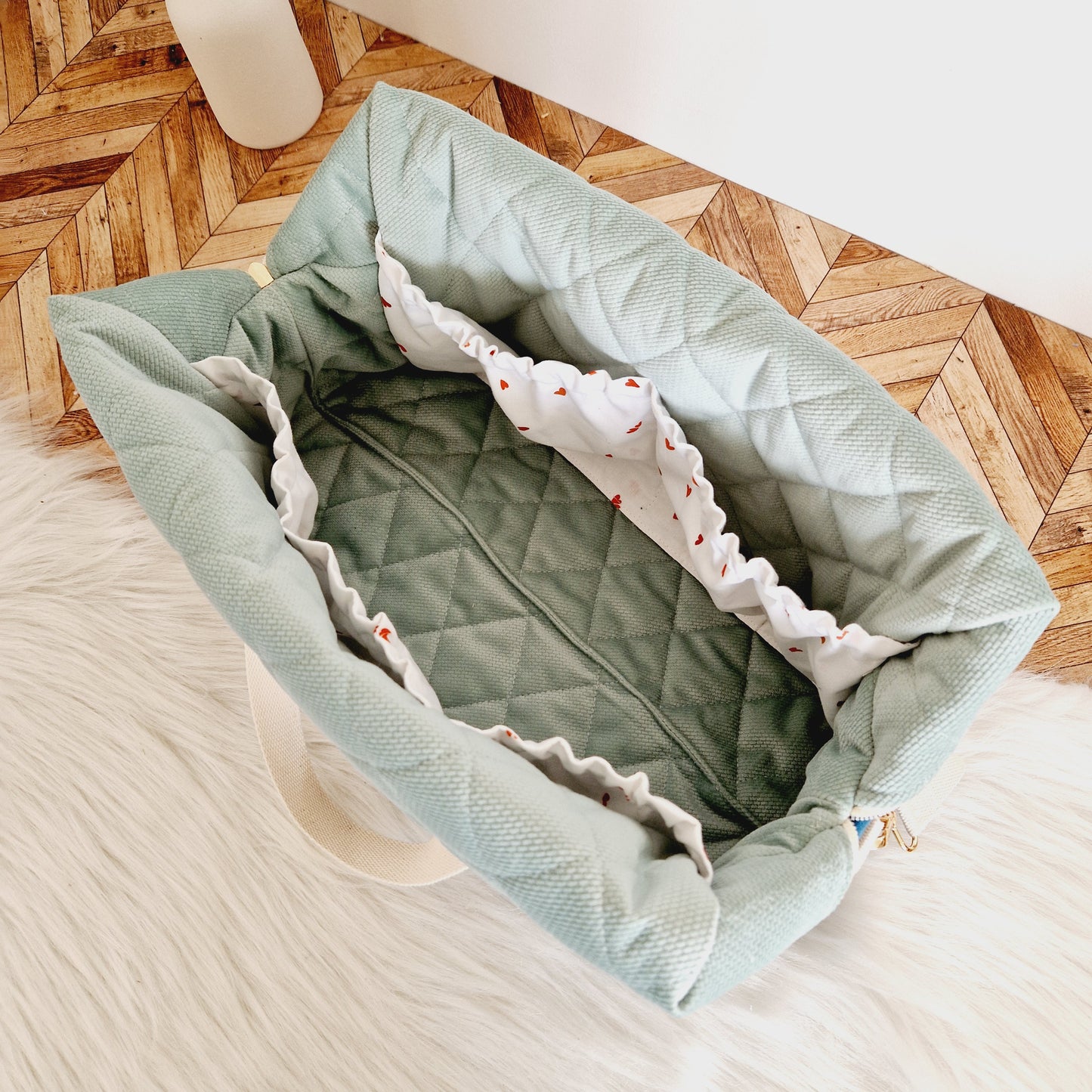 Sac à langer - Week-end - Voyage (Taille au choix) MODÈLE VELOURS