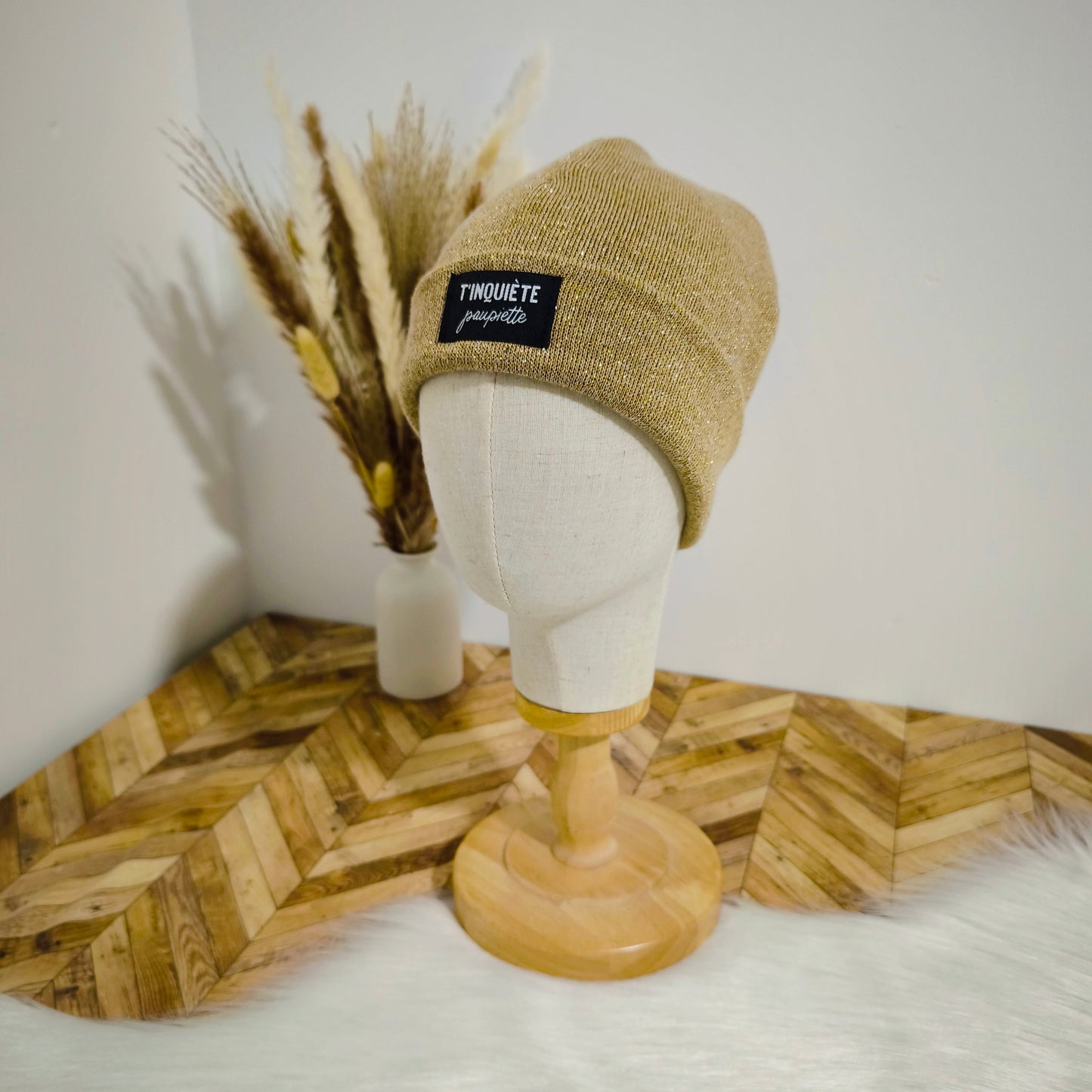 Bonnets pailletés en maille - collection hiver