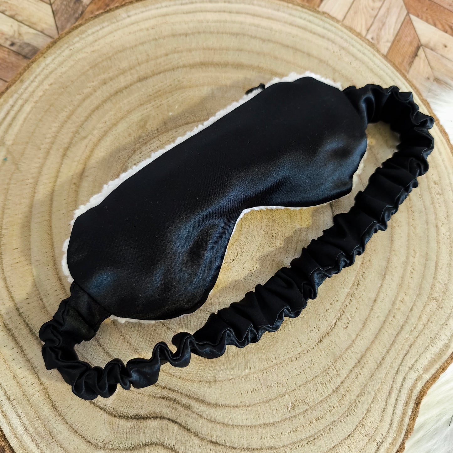 Masque de détente en satin et bouclette – confort et relaxation naturelle - anti-migraine