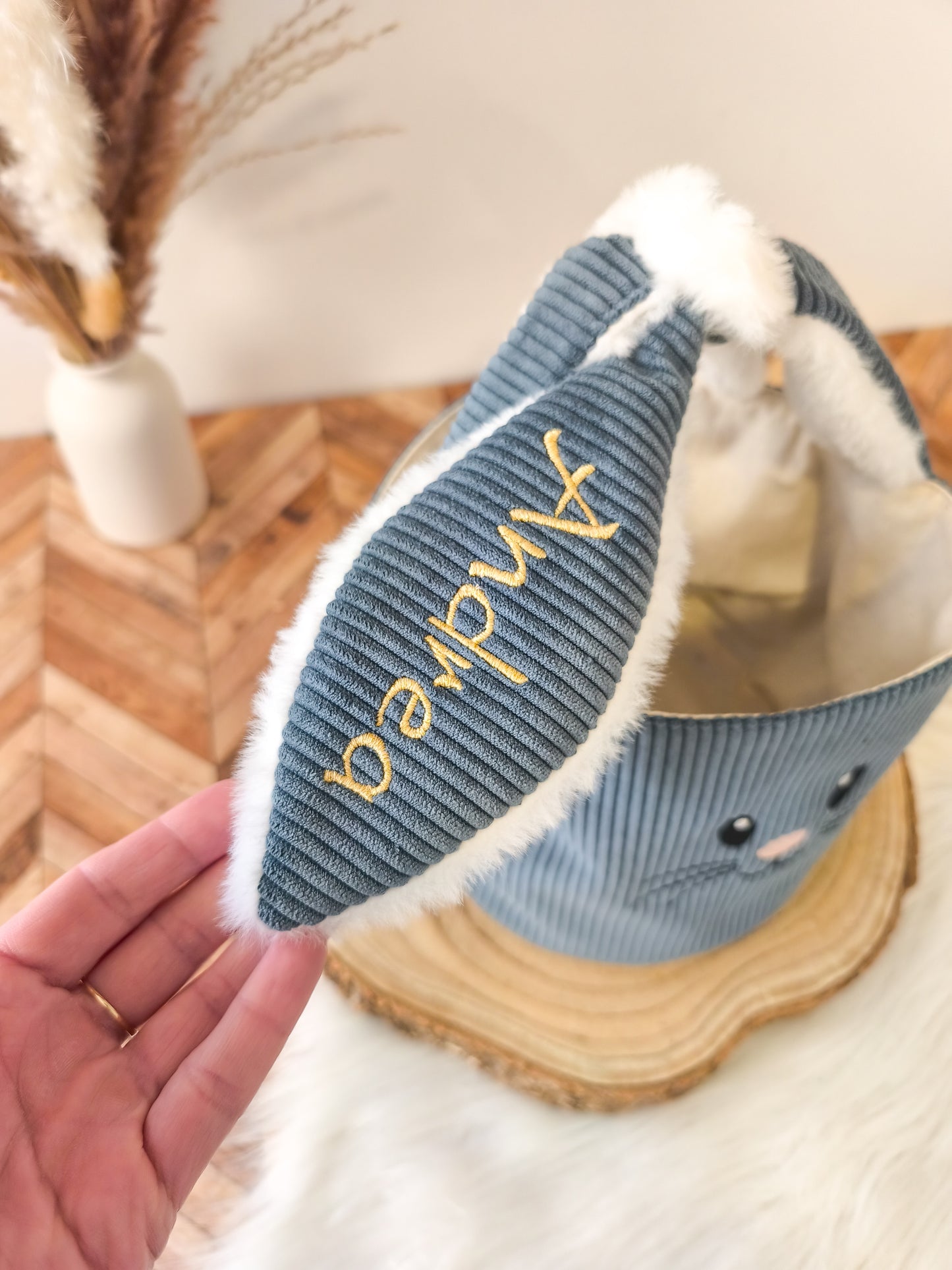 Panier lapin personnalisé