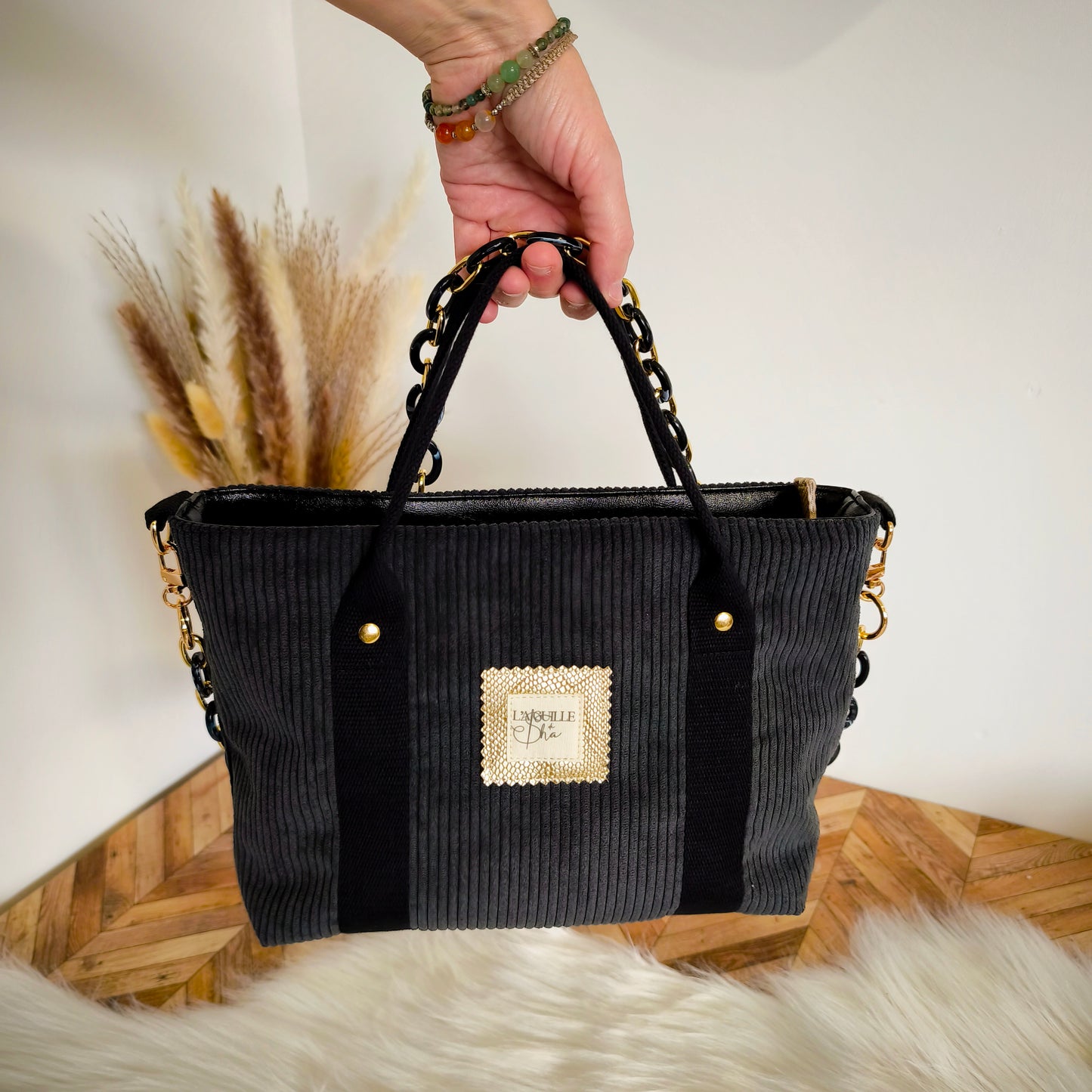 Mini cabas Chloé Noir or - Modèle unique