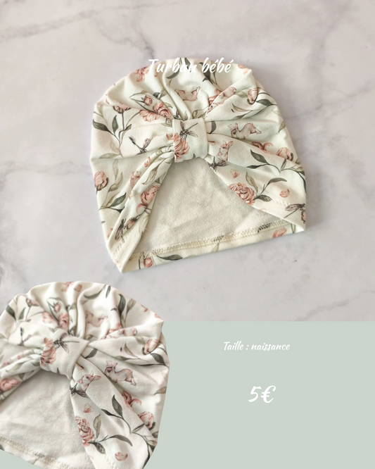 Turban taille naissance (2 modèle au choix)