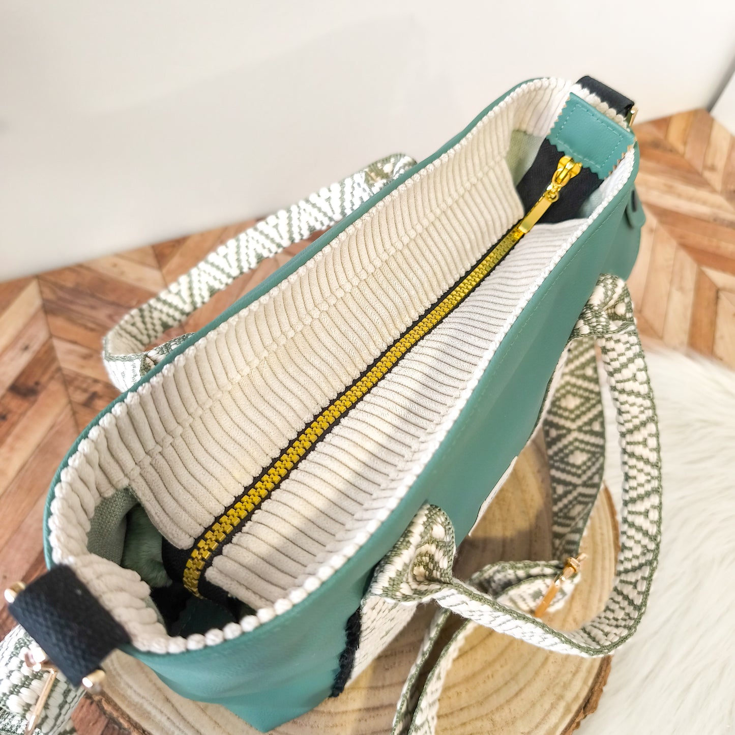 Cabas Chloé - Douceur Vert eucalyptus - Édition limitée