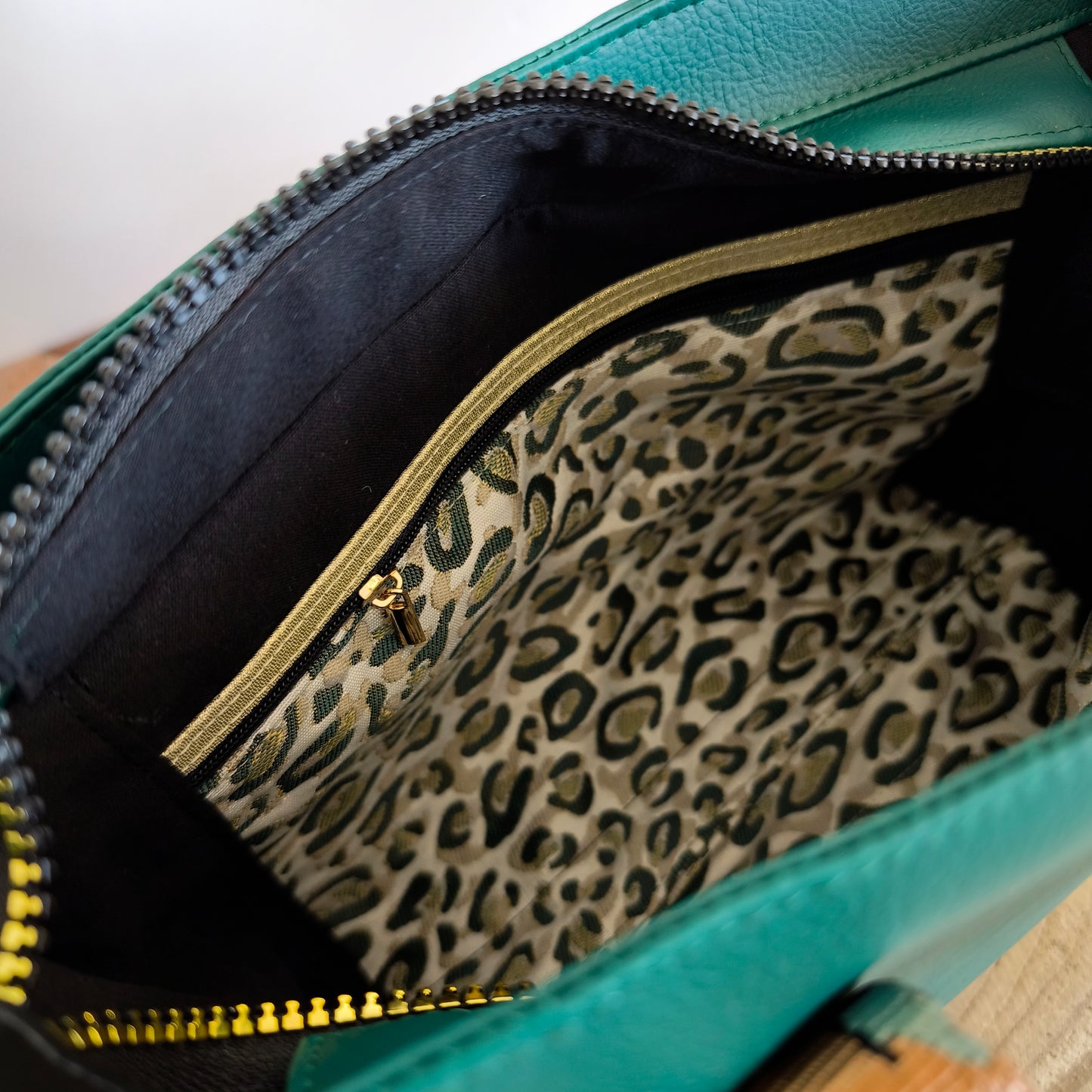 Mini cabas Chloé léopard/vert - Modèle unique