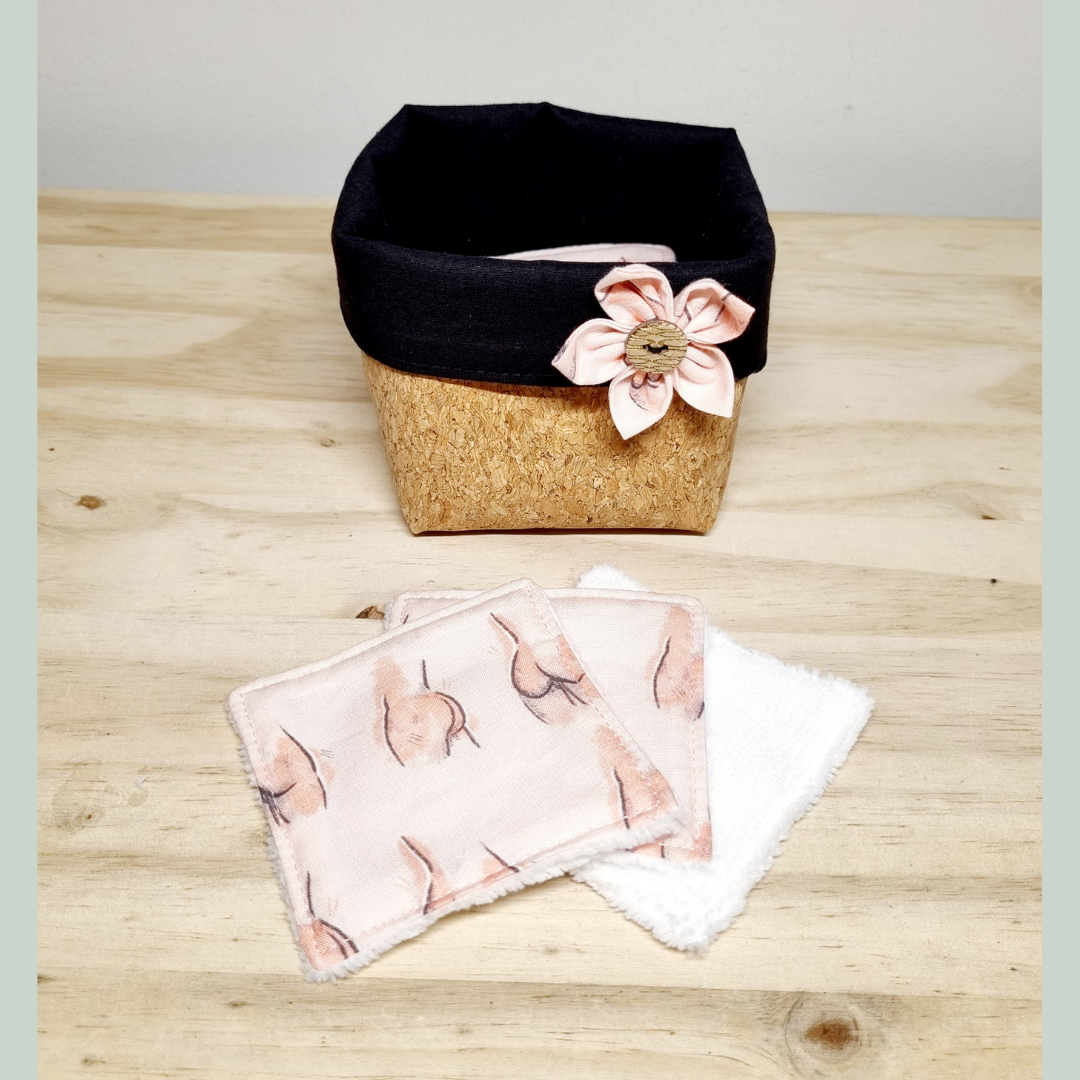 Lingettes démaquillantes avec panier