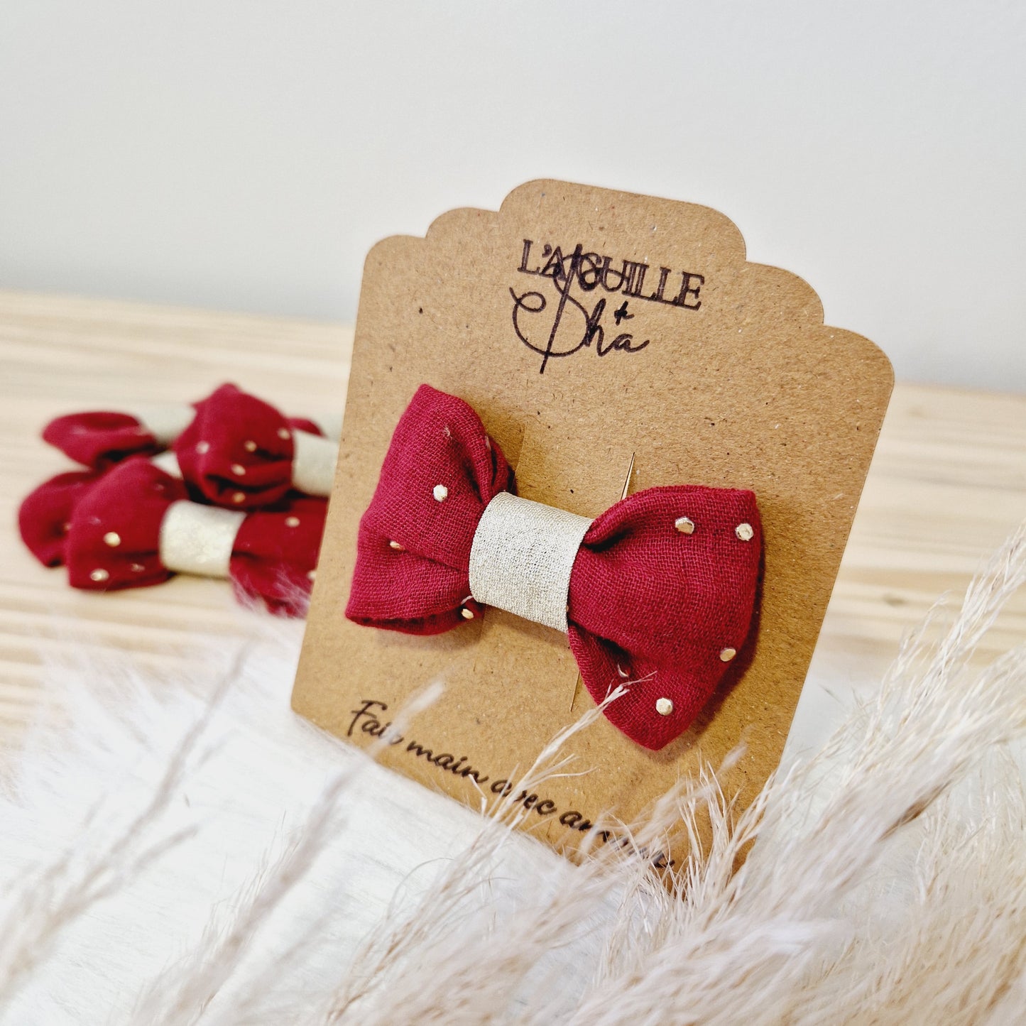 Barrettes double gaze de coton - 2 achetées, la 3ème à -30%