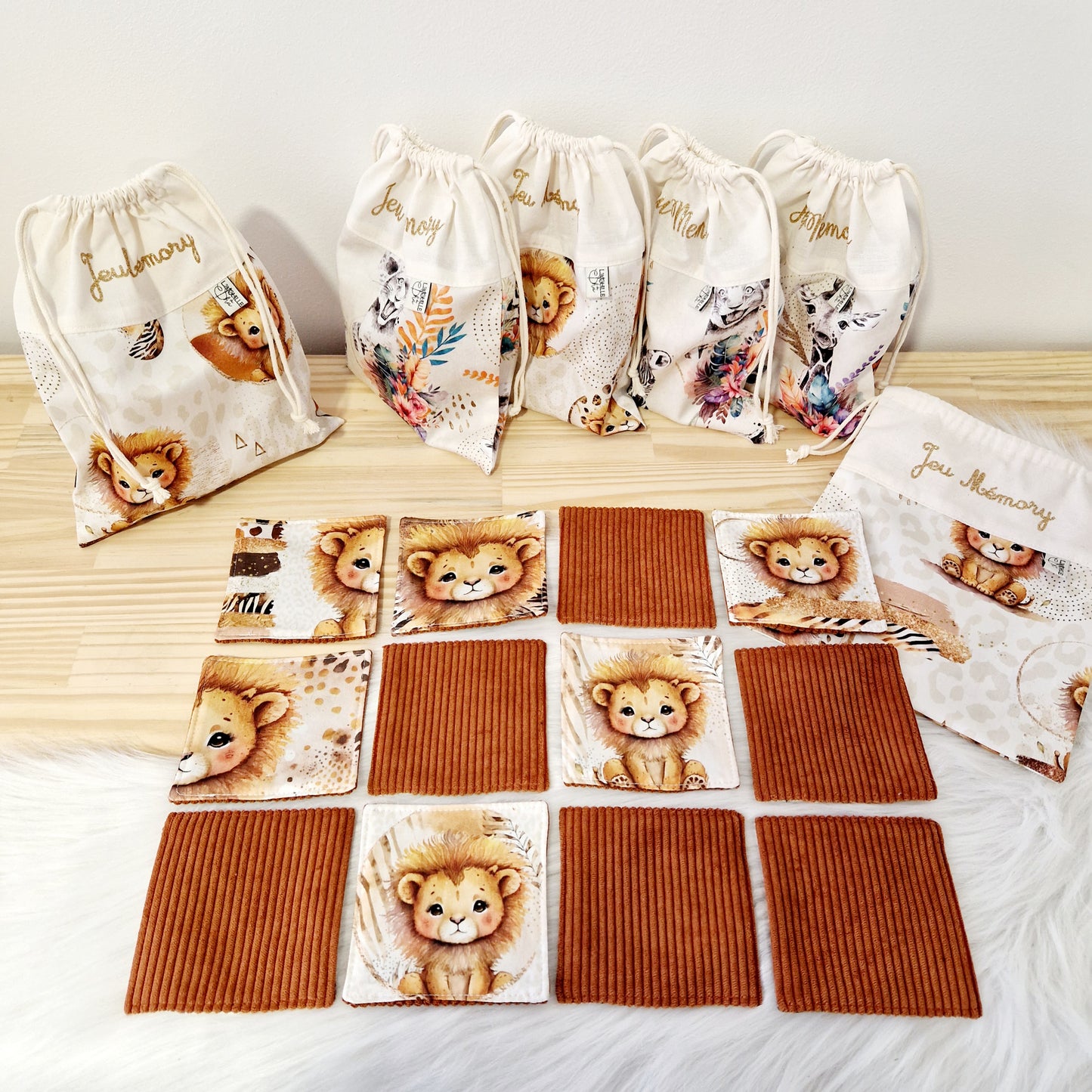 Jeu Mémory en tissu