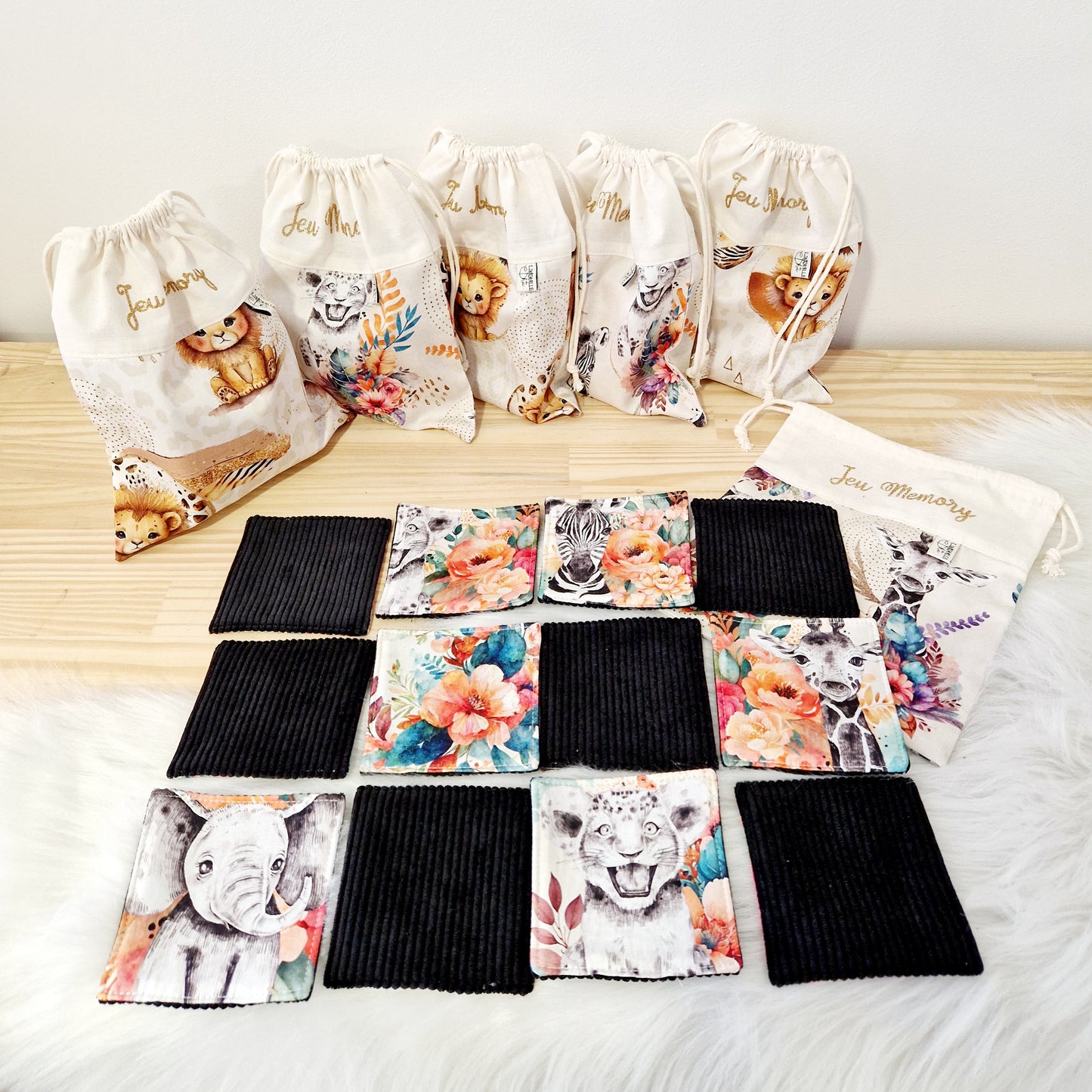 Jeu Mémory en tissu