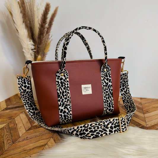 Cabas Chloé Acajou leopard