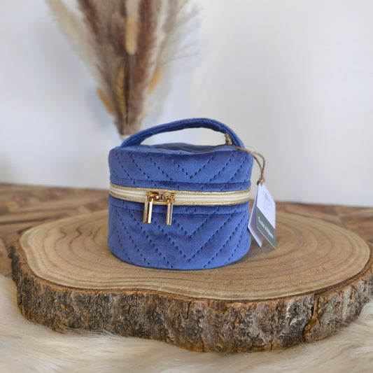 Écrin à bijoux - Modèle chevron jeans fleuri