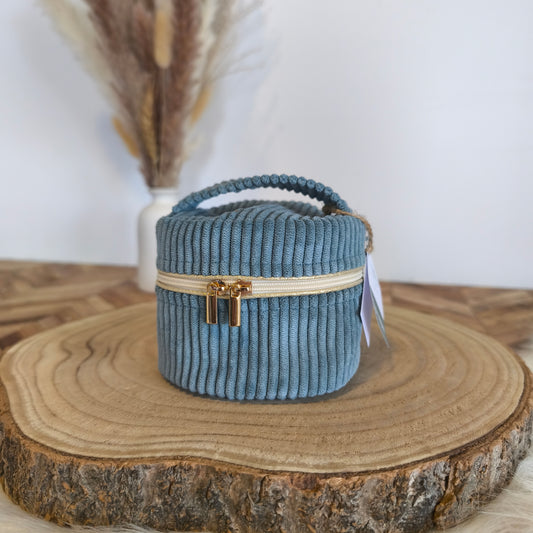 Écrin à bijoux - Modèle bleu clair fleuri