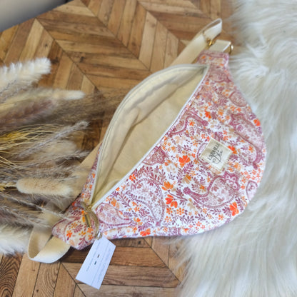 Banane S gaze de coton violet rose