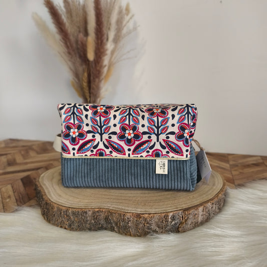 Trousse de toilette bi-matière jacklynn bleu