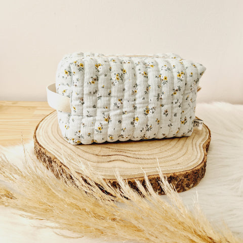 Trousse de toilette en double gaze de coton