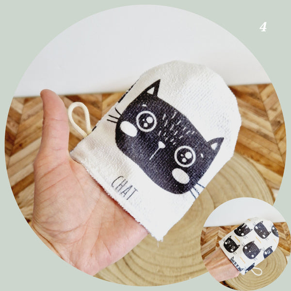 Gant de toilette animaux en stock