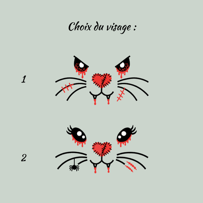 Panier lapin Halloween personnalisé en velours – Panier à bonbons enfant - QUANTITÉ LIMITÉE