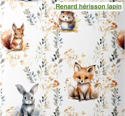 Panier lapin personnalisé intérieur imprimé