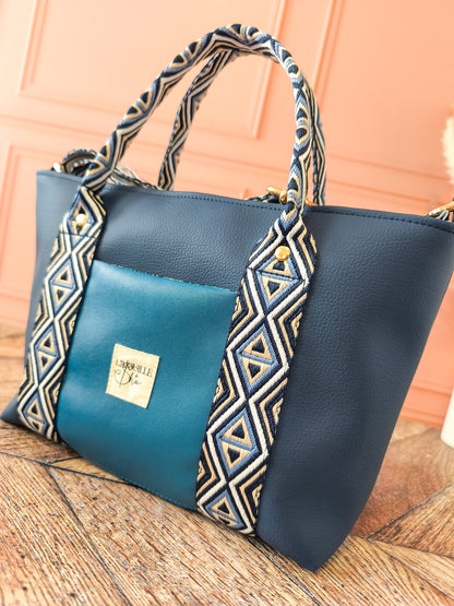 Cabas Chloé Bleu & Turquoise