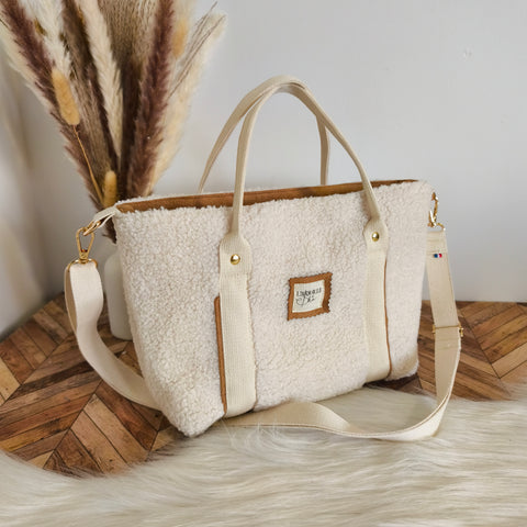 Mini cabas Chloé moutonn/camel - Modèle unique