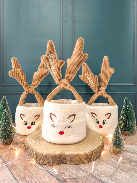 🎄 Panier Renne de Noël personnalisé