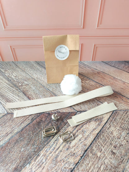 Kit couture – Accessoires du sac à dos lapin 🐰 SANS PATRON