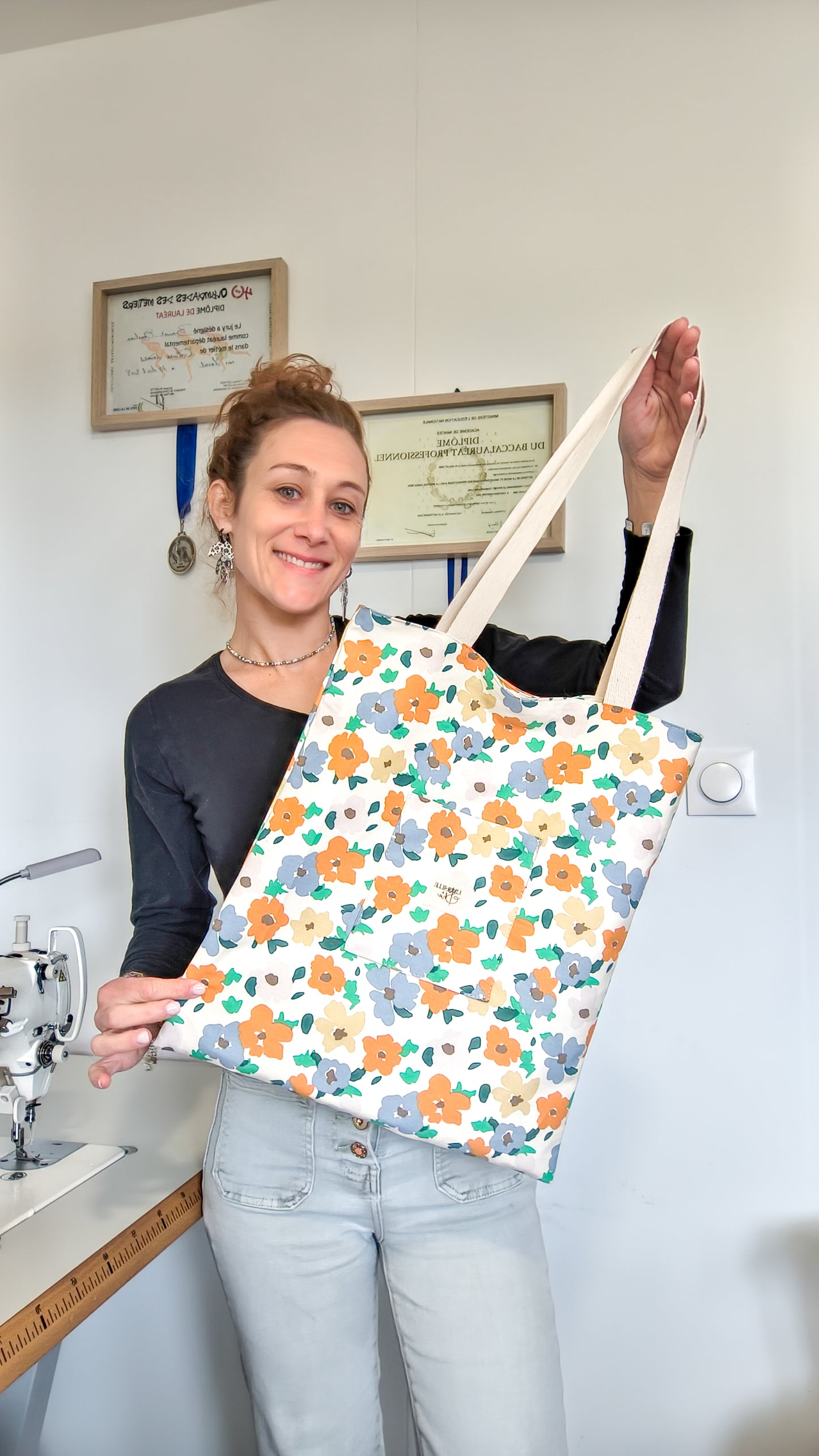 Totebag artisanal personnalisable - doublé