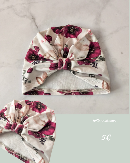 Turban taille naissance (2 modèle au choix)