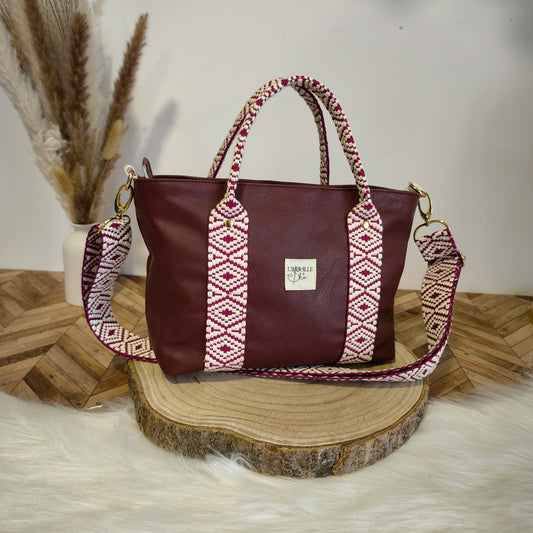 Cabas Chloé bordeaux - Modèle Unique