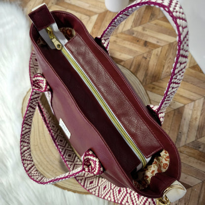 Cabas Chloé bordeaux - Modèle Unique