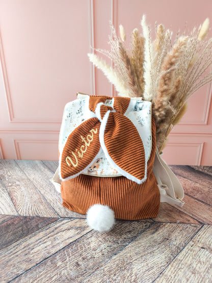Patron PDF Sac à Dos Lapin Enfant – Tutoriel Couture + Patron A4 & A0