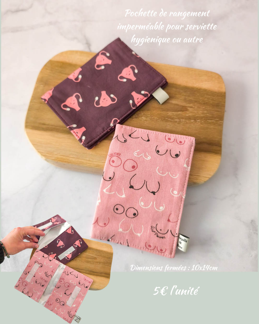 Pochette de rangement protection hygiénique
