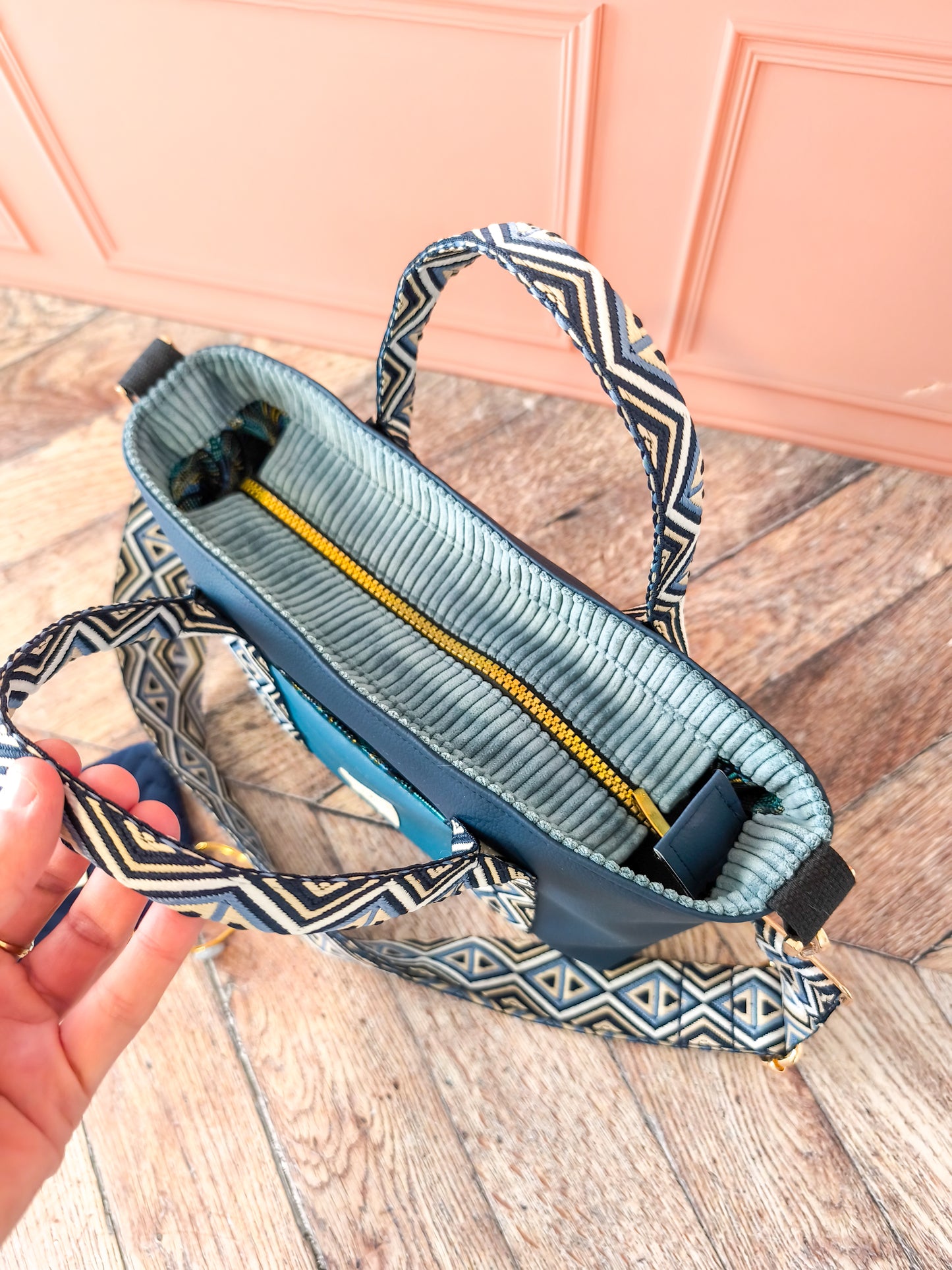 Cabas Chloé Bleu & Turquoise