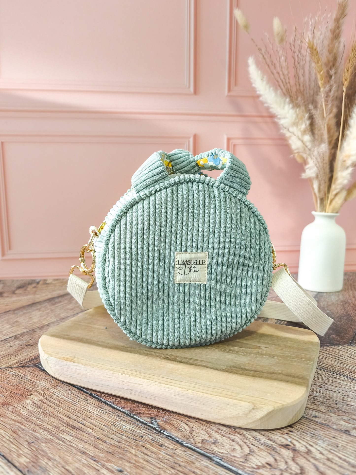 Sac bandoulière enfant Lapin – Sac rond personnalisé avec bandoulière réglable