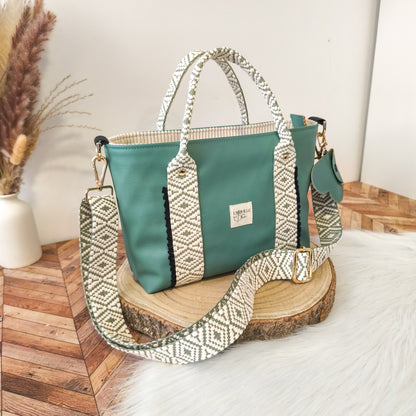 Cabas Chloé - Douceur Vert eucalyptus - Édition limitée