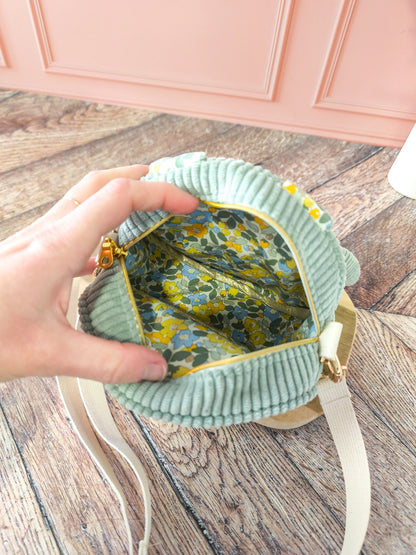 Sac bandoulière enfant Lapin – Sac rond personnalisé avec bandoulière réglable