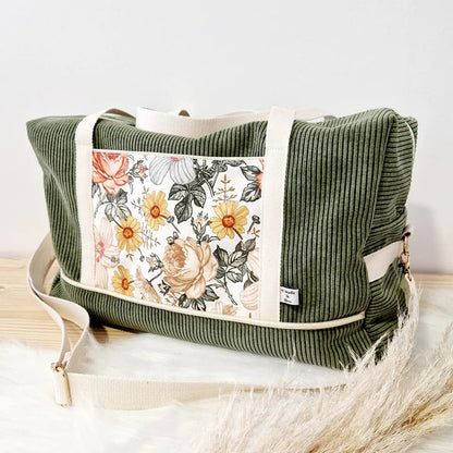 Sac à langer - Week-end - Voyage (Taille au choix) MODÈLE VELOURS