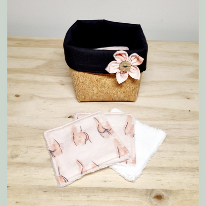 Lingettes démaquillantes avec panier